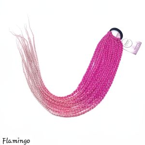 Braided Ponytails - Flamingo